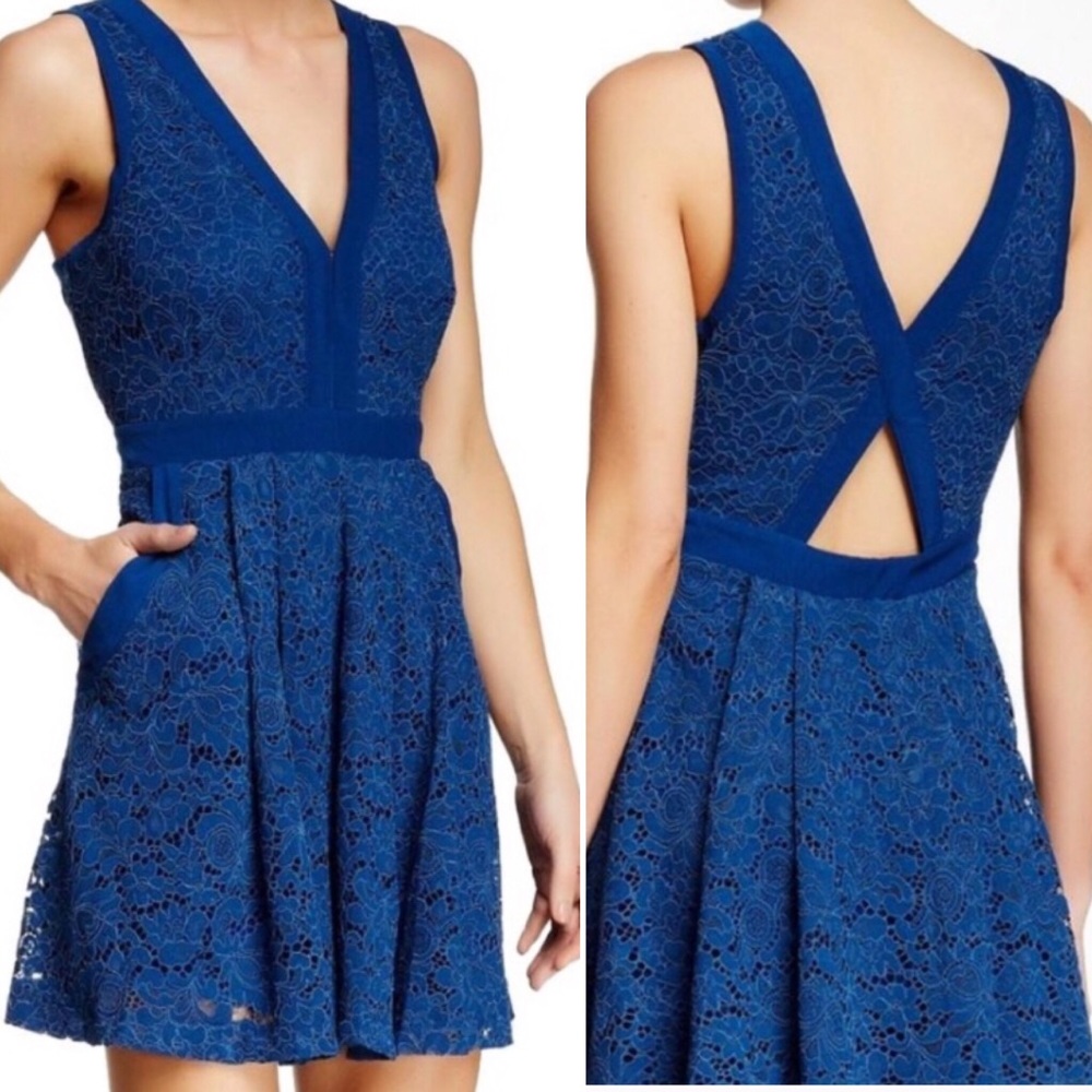 Free People Lace Mini Dress - Size M